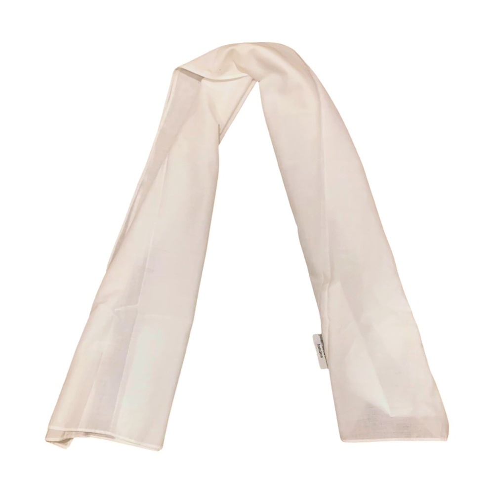 Julianmacdonald crisp white cotton linen sarong/ scarf/shawl. NWOT